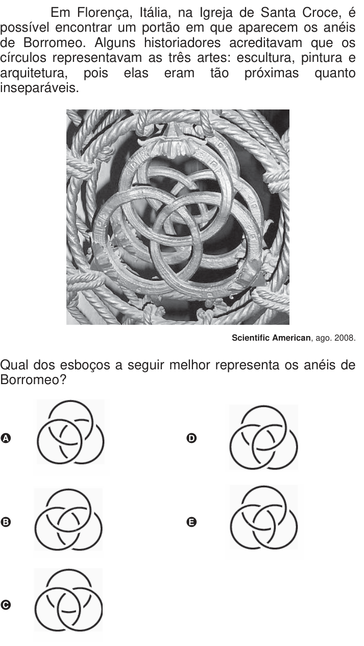 Questão 149 no caderno Azul do ENEM 2009