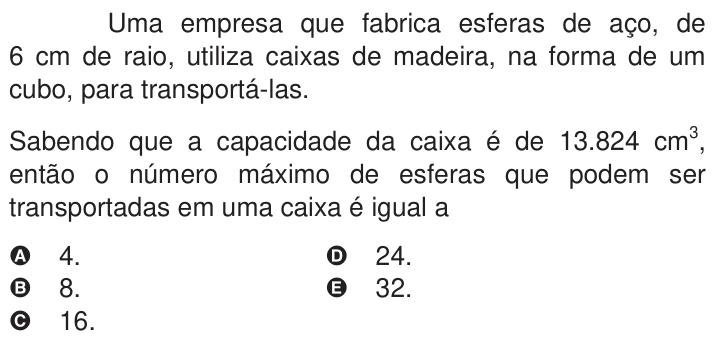 Questão 157 no caderno Azul do ENEM 2009