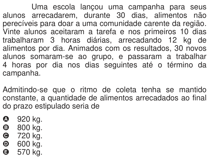 Questão 162 no caderno Azul do ENEM 2009