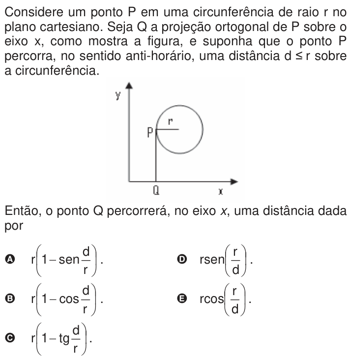 Questão 174 no caderno Azul do ENEM 2009