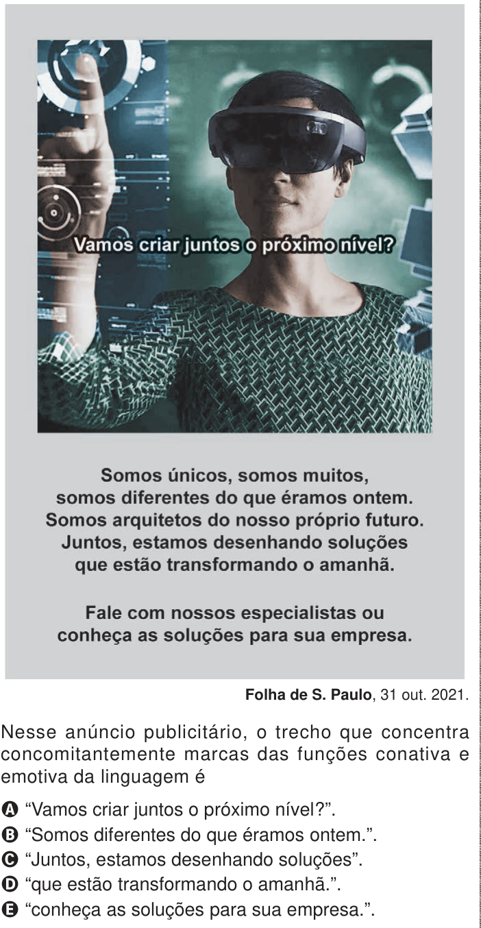 Questão 10 no caderno Azul do ENEM PPL 2024