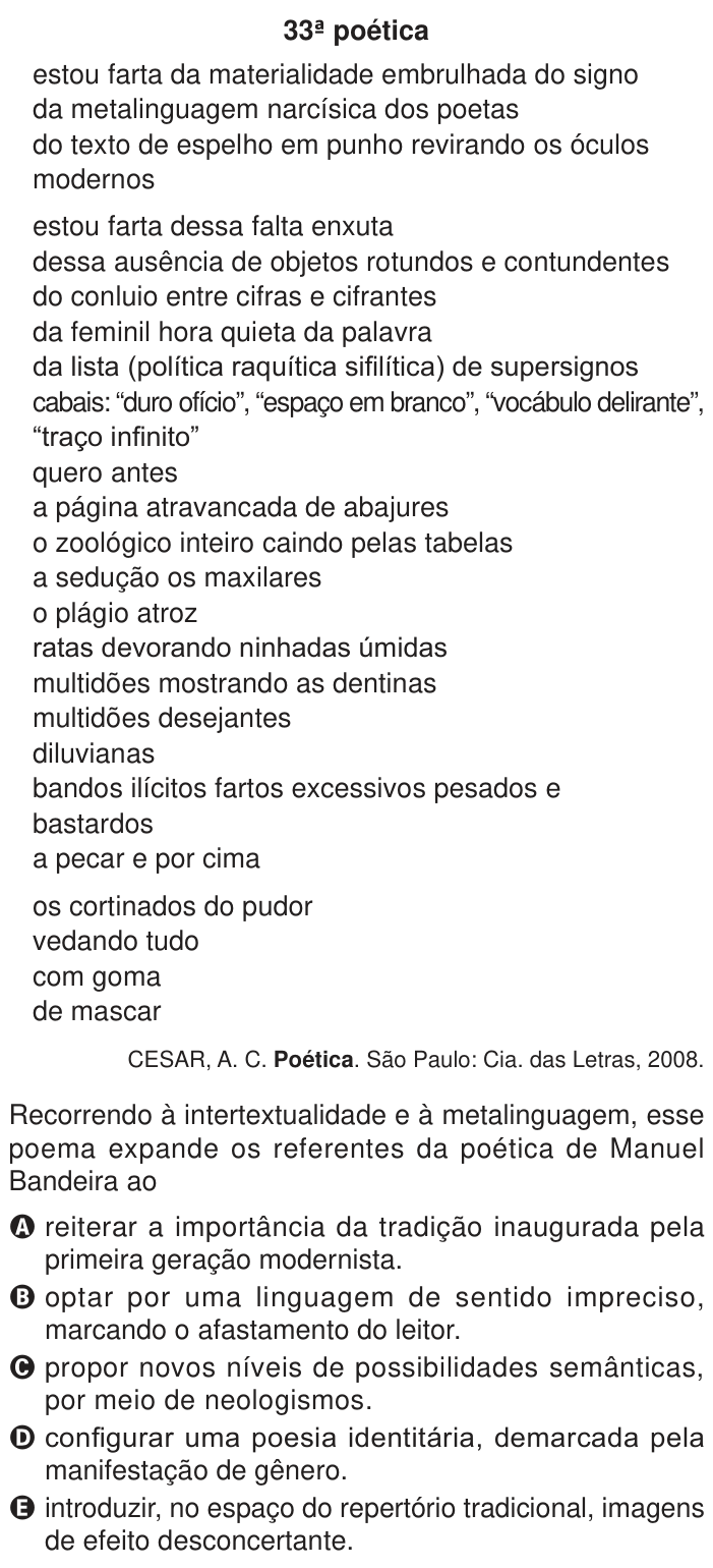 Questão 28 no caderno Azul do ENEM PPL 2024