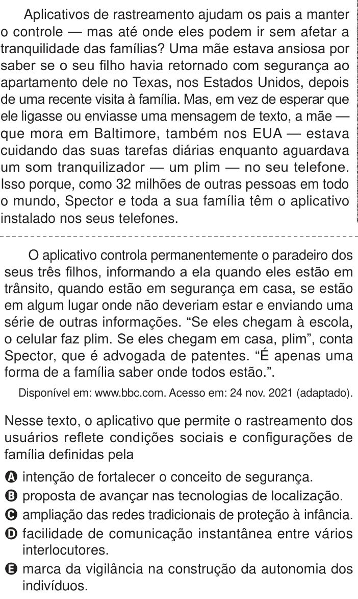 Questão 30 no caderno Azul do ENEM PPL 2024