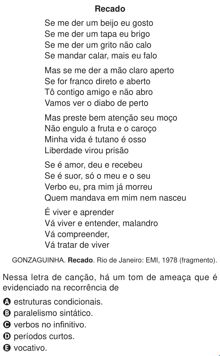 Questão 31 no caderno Azul do ENEM PPL 2024