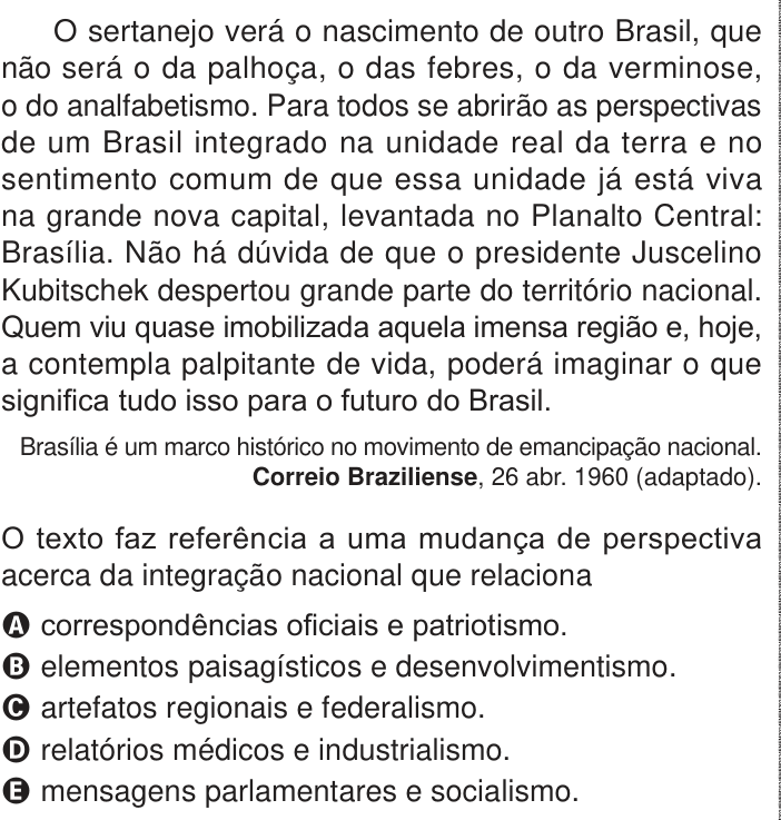 Questão 46 no caderno Azul do ENEM PPL 2024