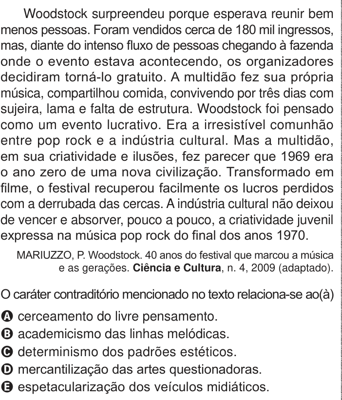 Questão 50 no caderno Azul do ENEM PPL 2024