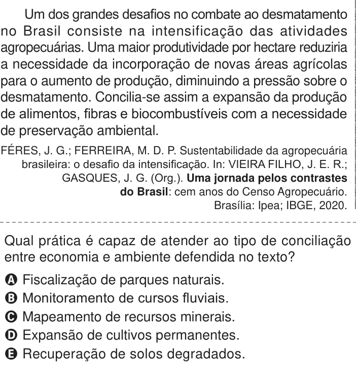 Questão 59 no caderno Azul do ENEM PPL 2024