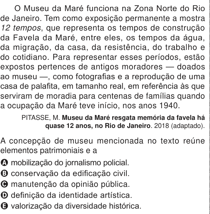 Questão 67 no caderno Azul do ENEM PPL 2024