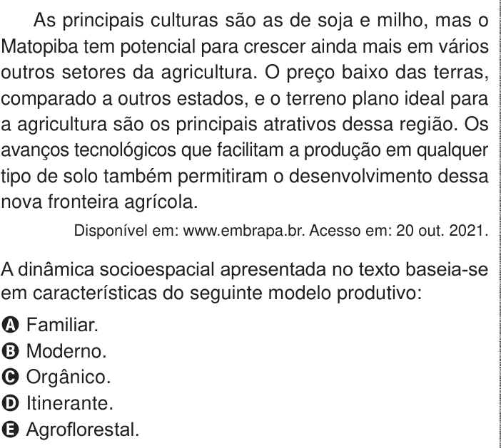 Questão 81 no caderno Azul do ENEM PPL 2024