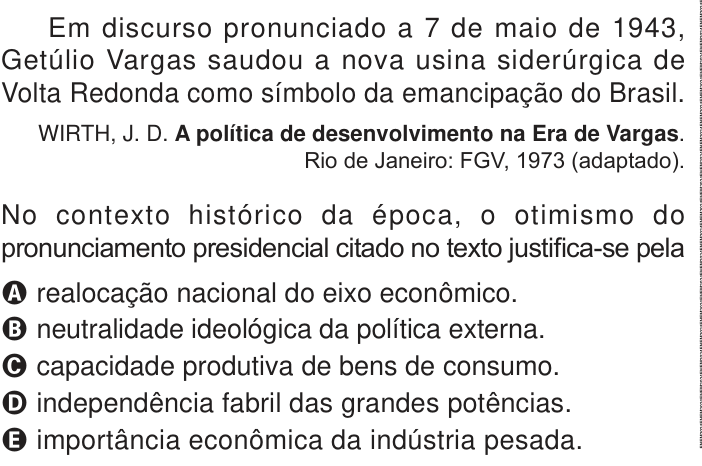 Questão 82 no caderno Azul do ENEM PPL 2024