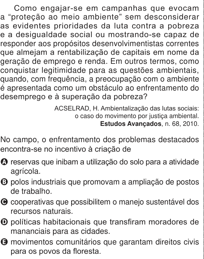 Questão 85 no caderno Azul do ENEM PPL 2024