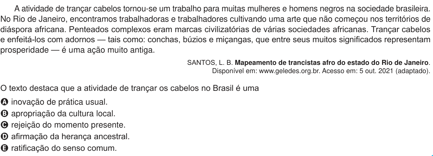 Questão 90 no caderno Azul do ENEM PPL 2024