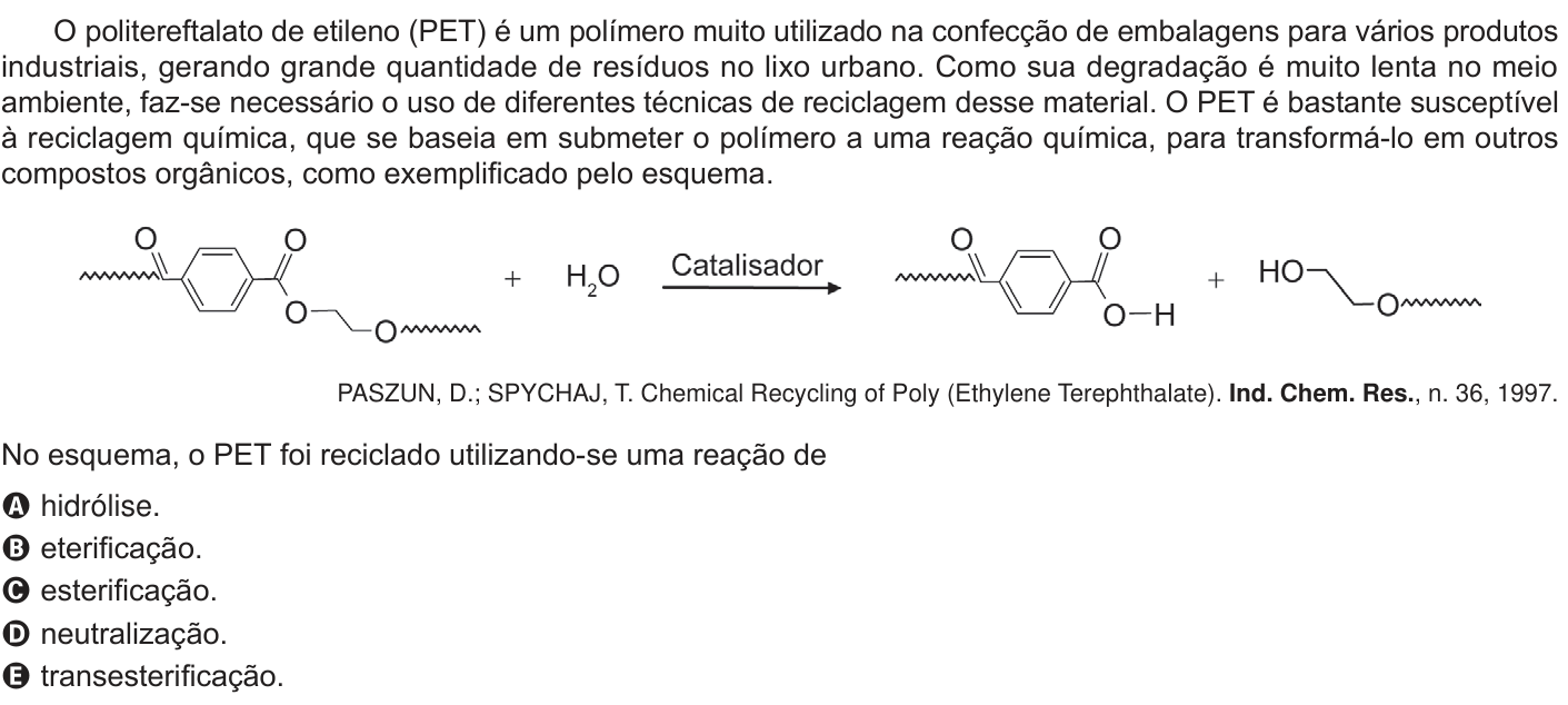 Questão 95 no caderno Azul do ENEM PPL 2024