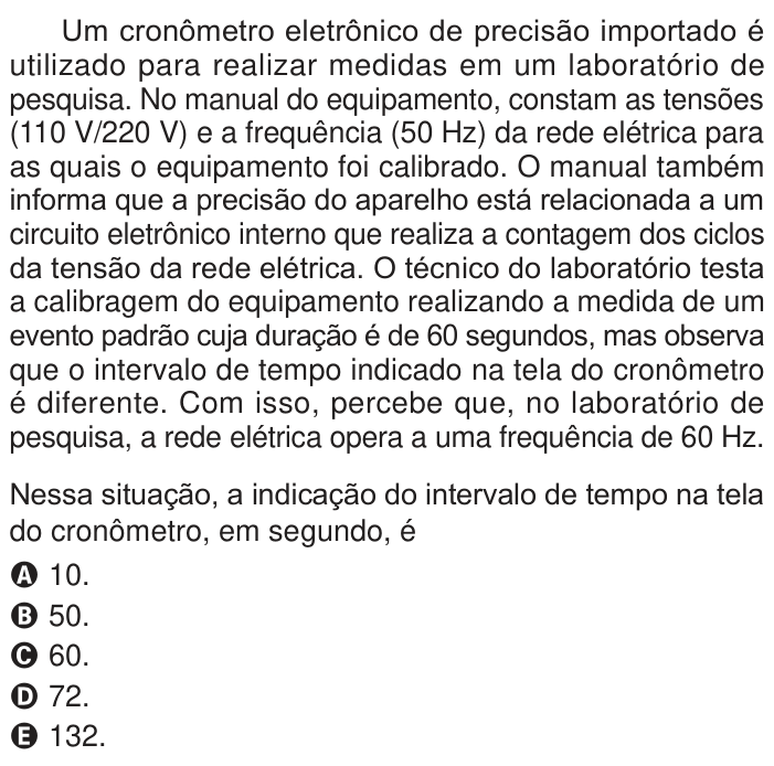 Questão 103 no caderno Azul do ENEM PPL 2024