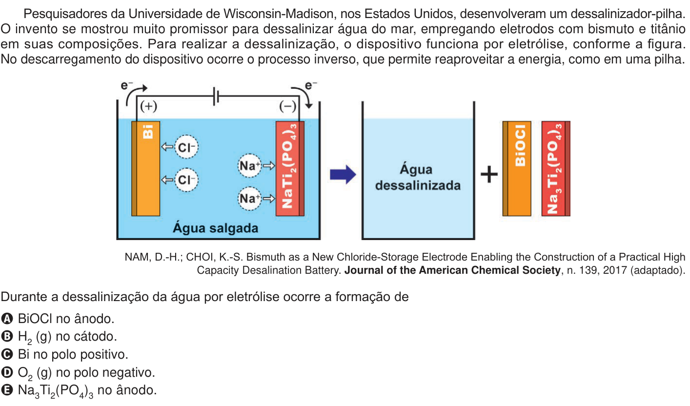 Questão 108 no caderno Azul do ENEM PPL 2024