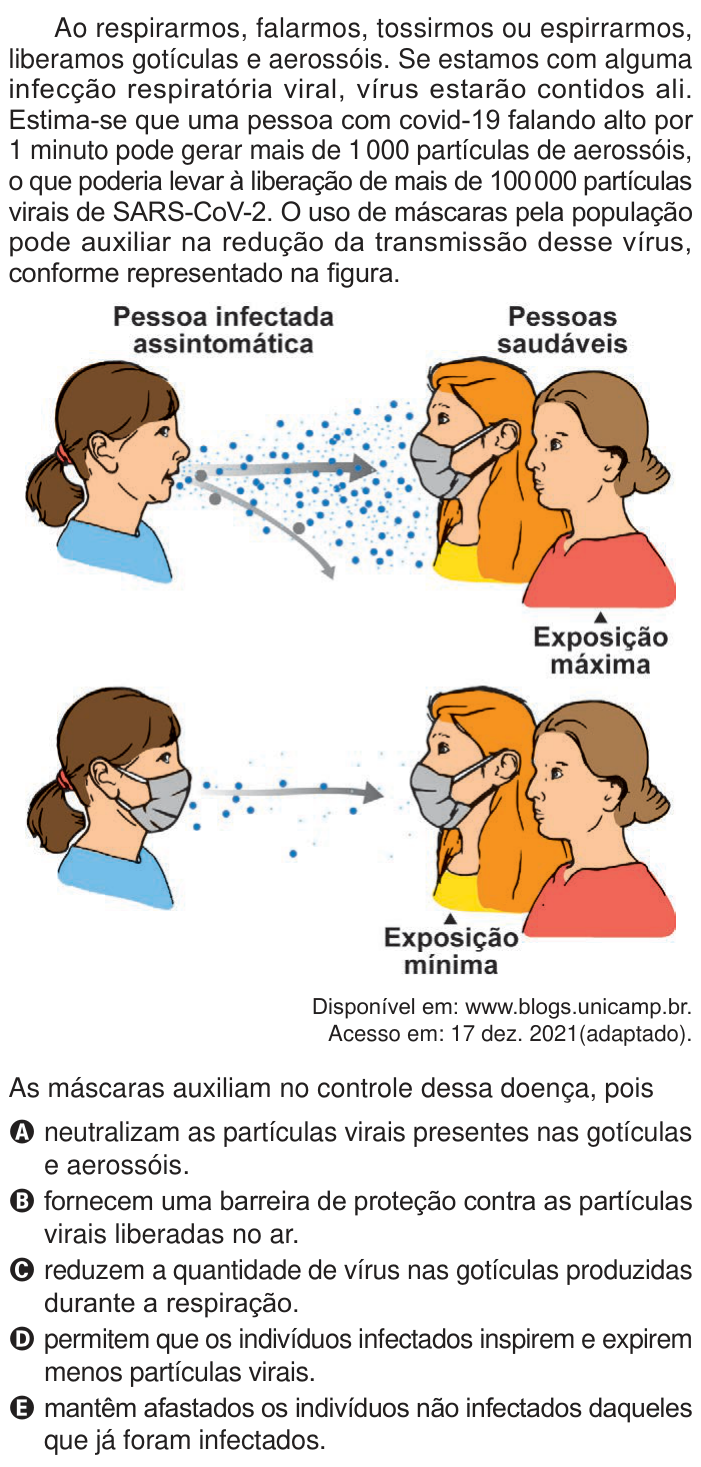 Questão 112 no caderno Azul do ENEM PPL 2024