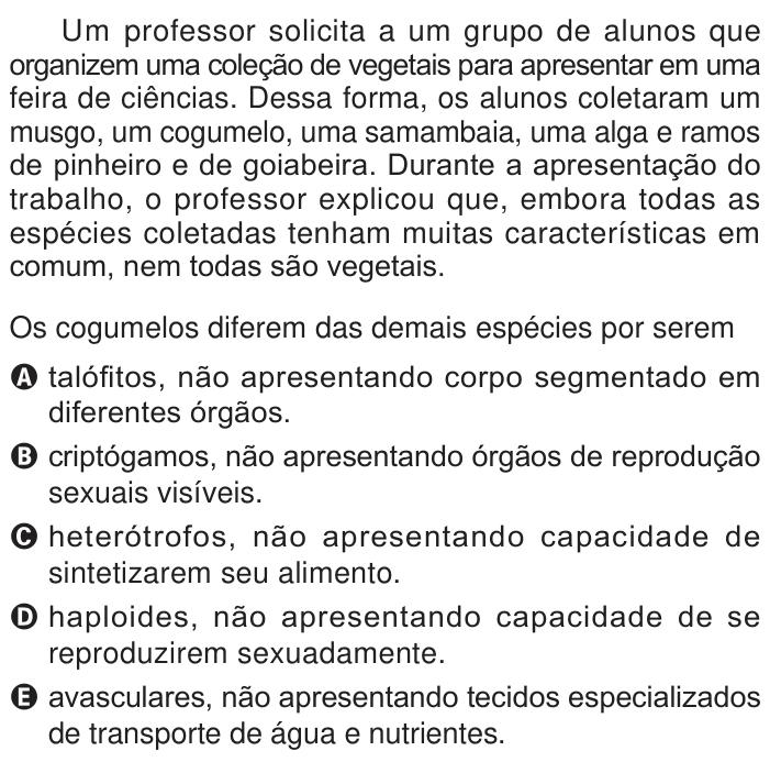 Questão 118 no caderno Azul do ENEM PPL 2024