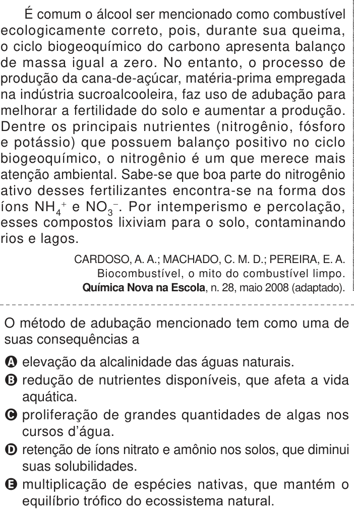 Questão 123 no caderno Azul do ENEM PPL 2024