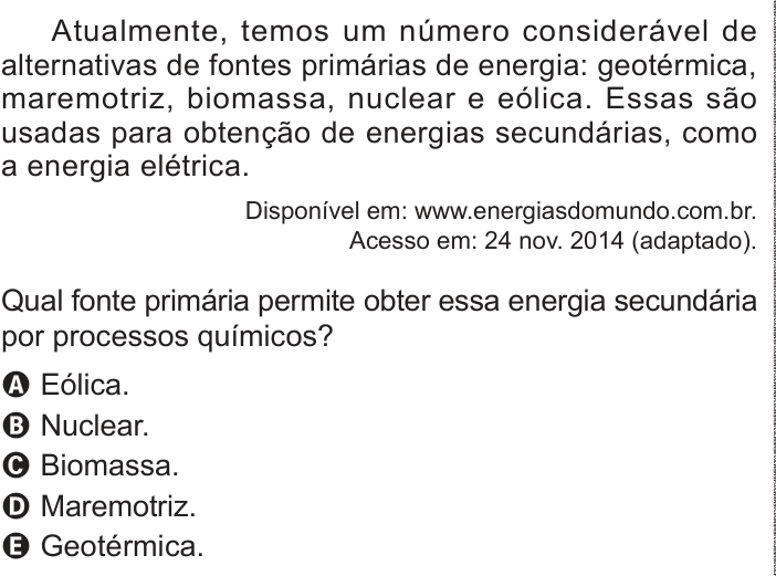Questão 127 no caderno Azul do ENEM PPL 2024