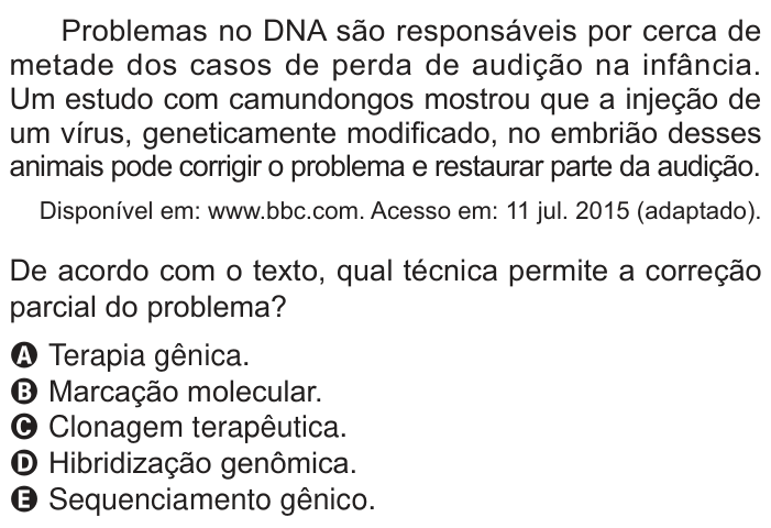 Questão 134 no caderno Azul do ENEM PPL 2024