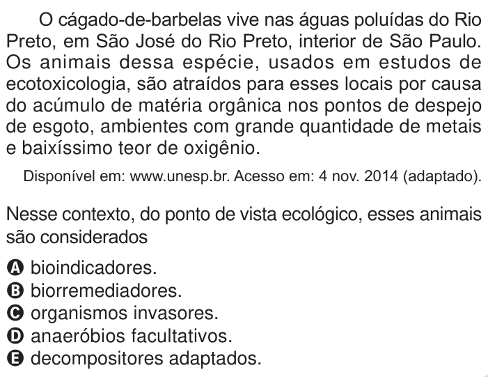 Questão 135 no caderno Azul do ENEM PPL 2024