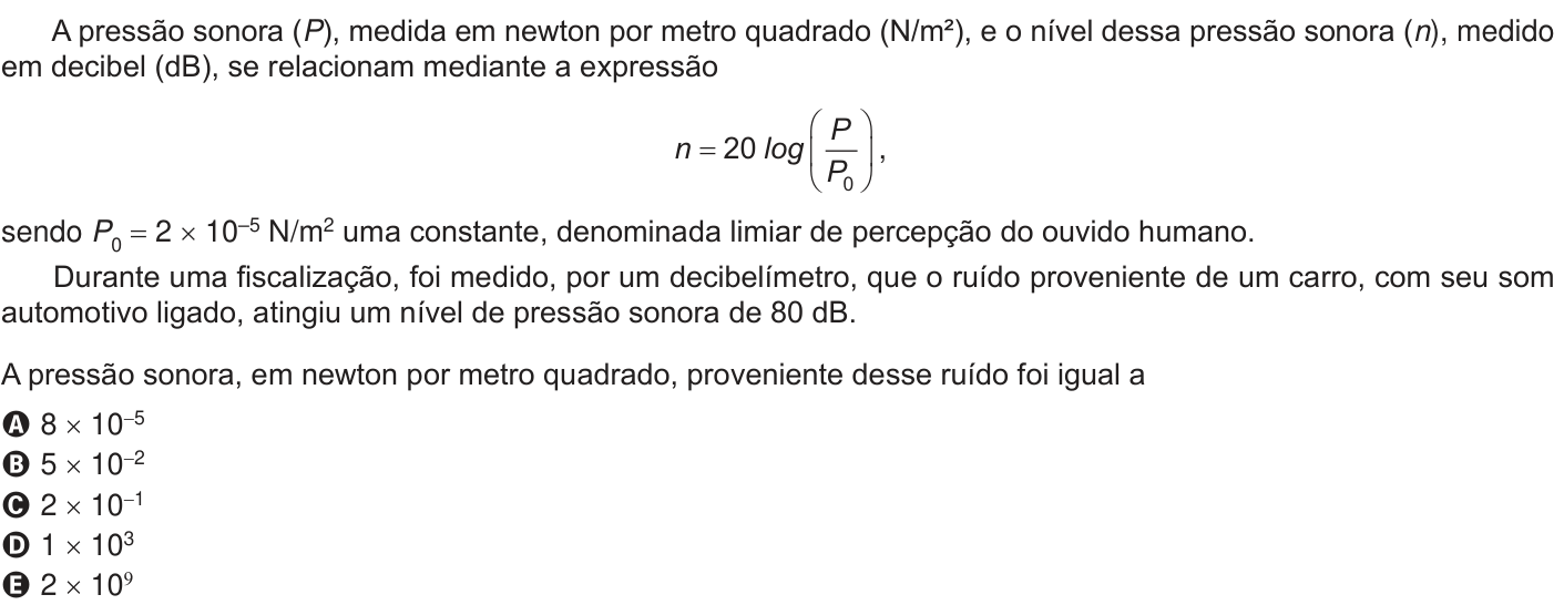 Questão 152 no caderno Azul do ENEM PPL 2024