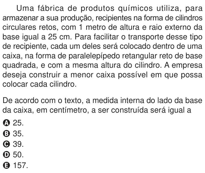 Questão 157 no caderno Azul do ENEM PPL 2024
