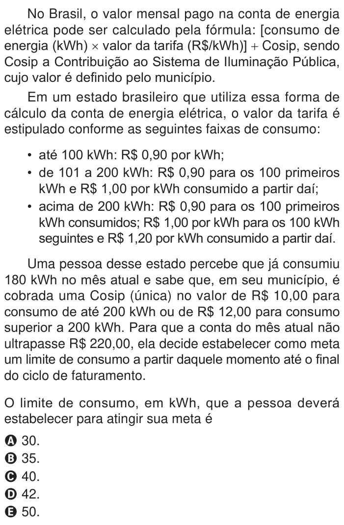 Questão 158 no caderno Azul do ENEM PPL 2024