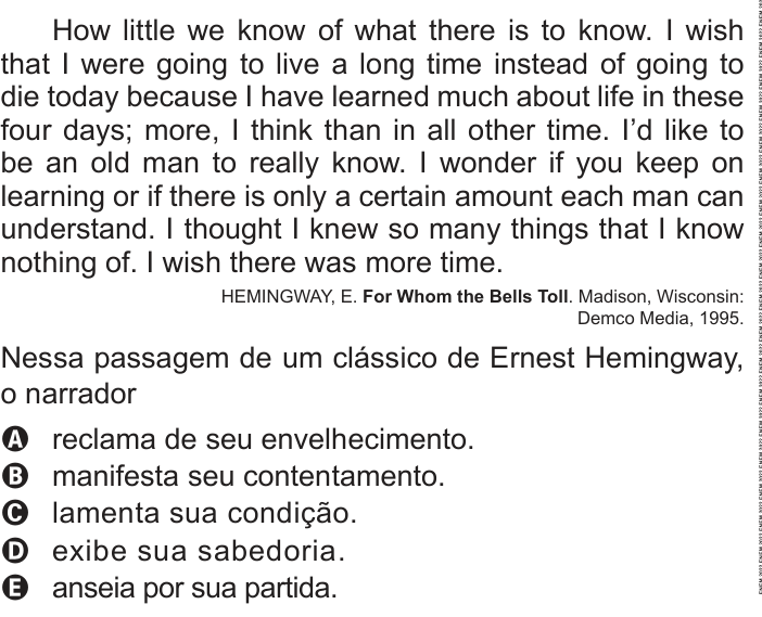 Questão 2 no caderno Azul do ENEM PPL 2022