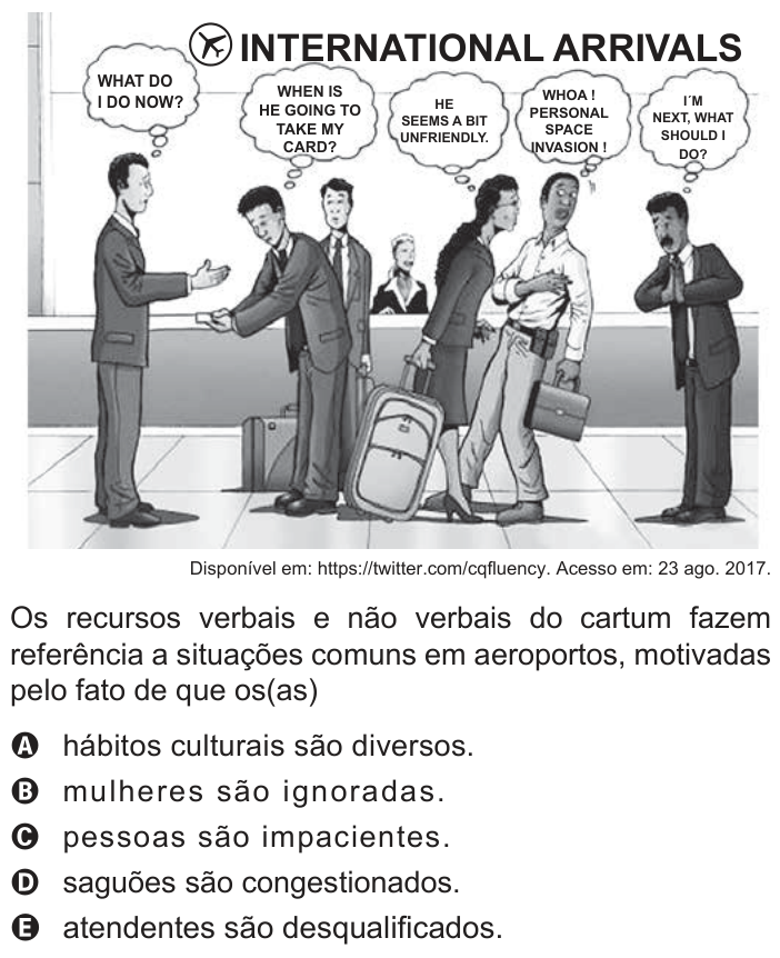 Questão 4 no caderno Azul do ENEM PPL 2022