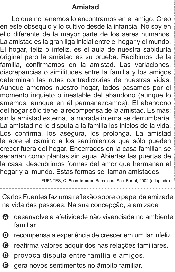 Questão 1 no caderno Azul do ENEM PPL 2022