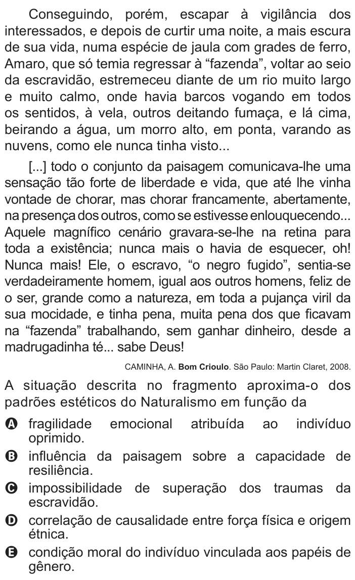 Questão 8 no caderno Azul do ENEM PPL 2022