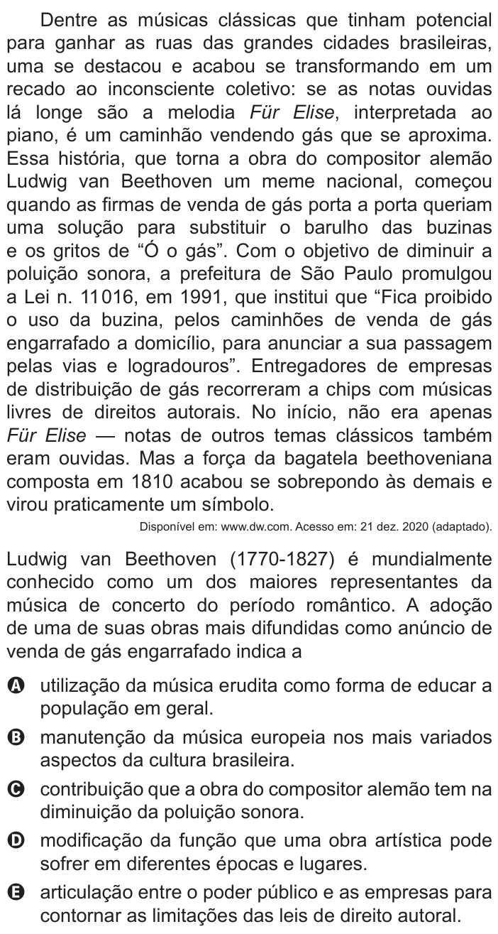Questão 11 no caderno Azul do ENEM PPL 2022