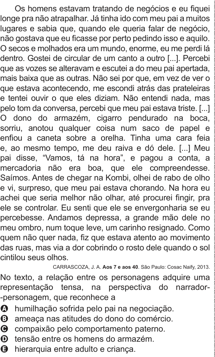 Questão 12 no caderno Azul do ENEM PPL 2022