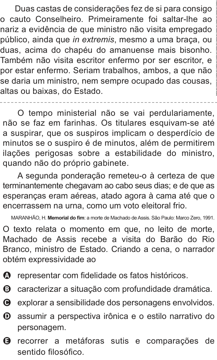 Questão 16 no caderno Azul do ENEM PPL 2022