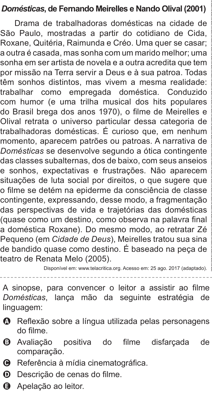 Questão 21 no caderno Azul do ENEM PPL 2022