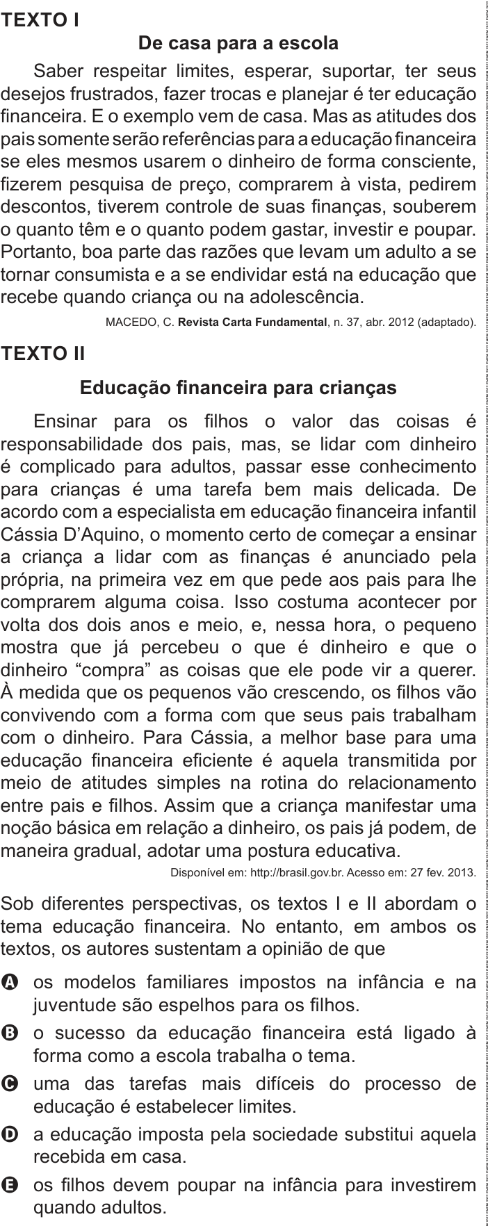 Questão 31 no caderno Azul do ENEM PPL 2022