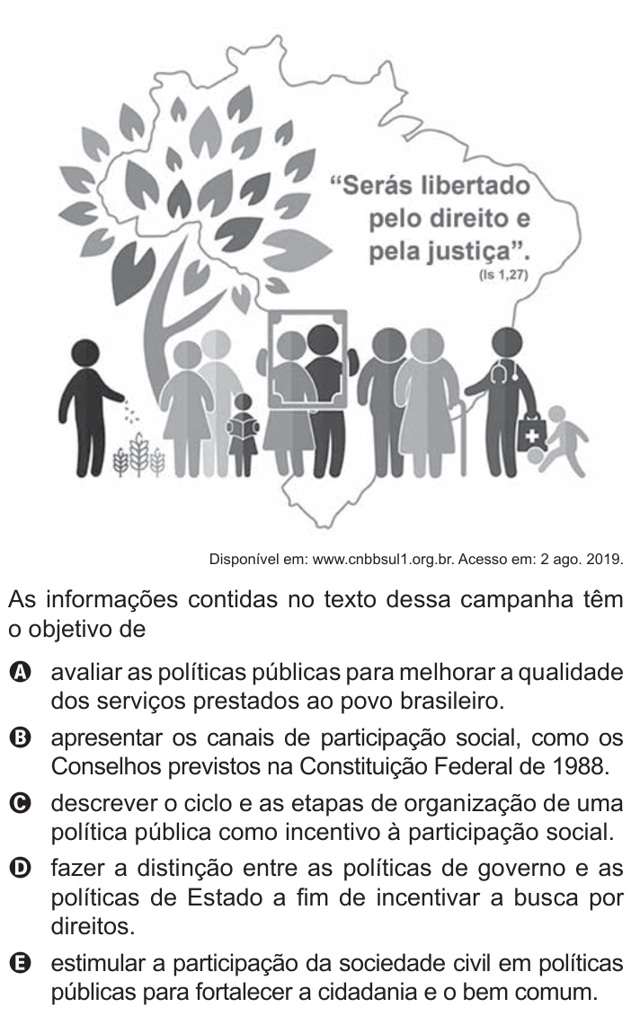 Questão 39 no caderno Azul do ENEM PPL 2022