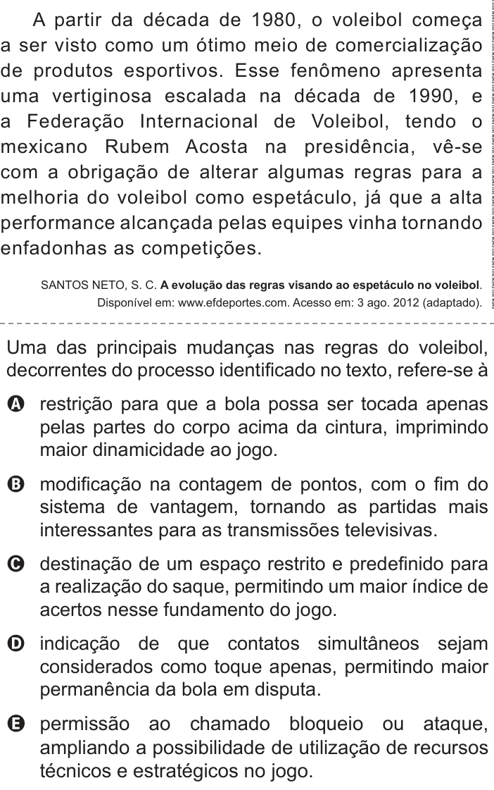 Questão 41 no caderno Azul do ENEM PPL 2022
