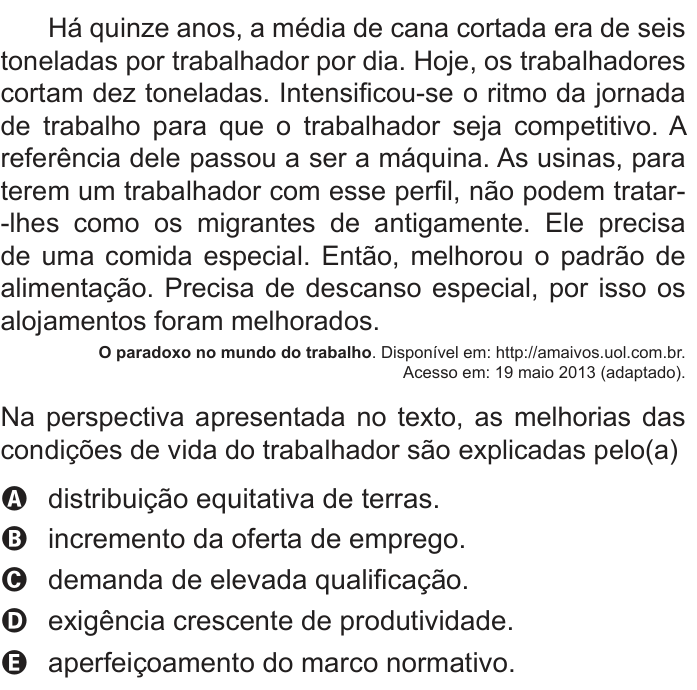 Questão 47 no caderno Azul do ENEM PPL 2022