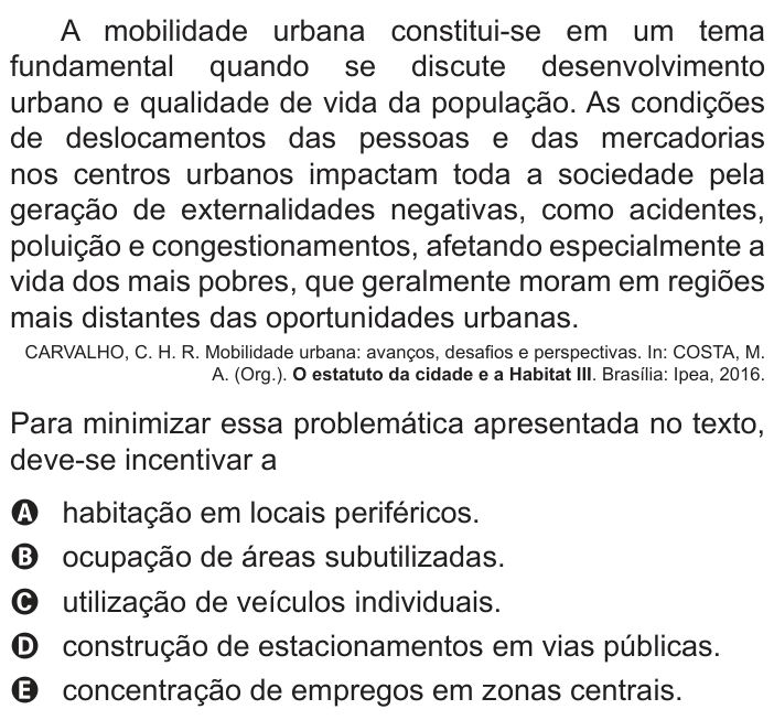 Questão 58 no caderno Azul do ENEM PPL 2022