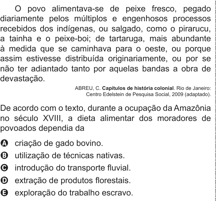 Questão 60 no caderno Azul do ENEM PPL 2022