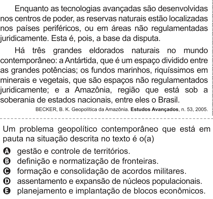 Questão 70 no caderno Azul do ENEM PPL 2022