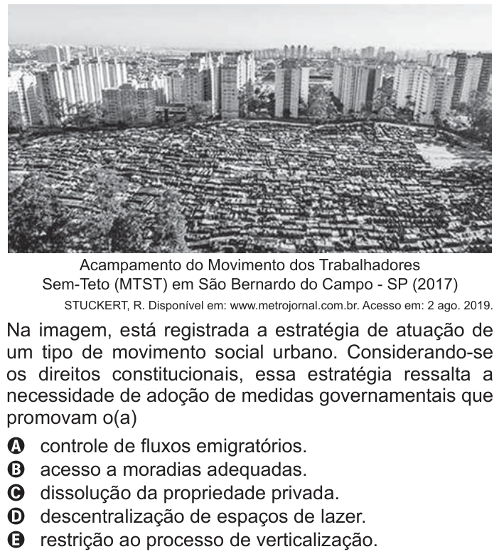 Questão 71 no caderno Azul do ENEM PPL 2022