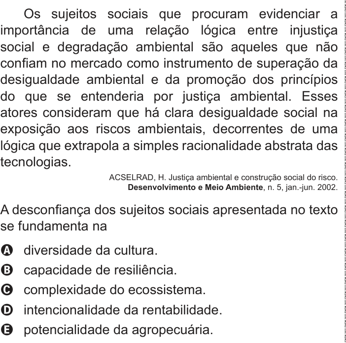 Questão 78 no caderno Azul do ENEM PPL 2022
