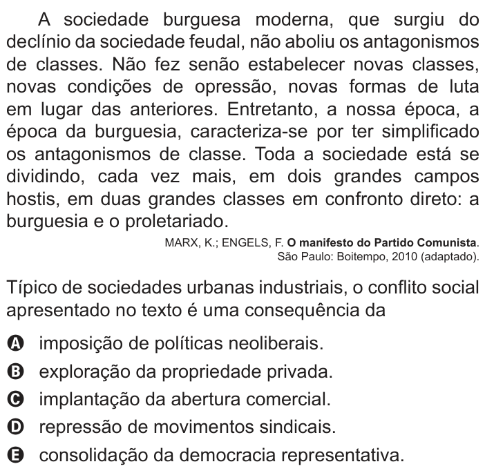 Questão 80 no caderno Azul do ENEM PPL 2022