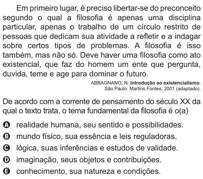 Questão 84 no caderno Azul do ENEM PPL 2022