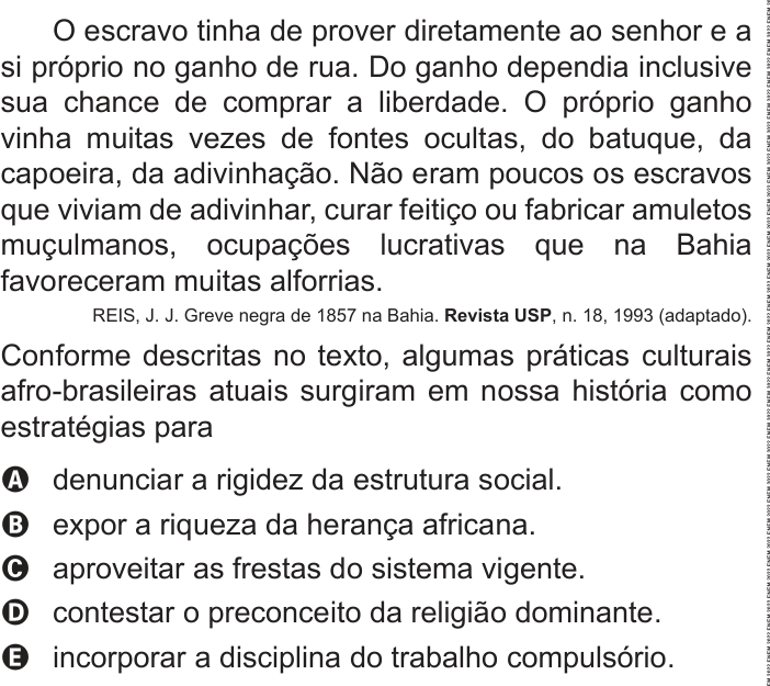 Questão 87 no caderno Azul do ENEM PPL 2022