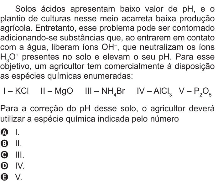 Questão 106 no caderno Azul do ENEM PPL 2022