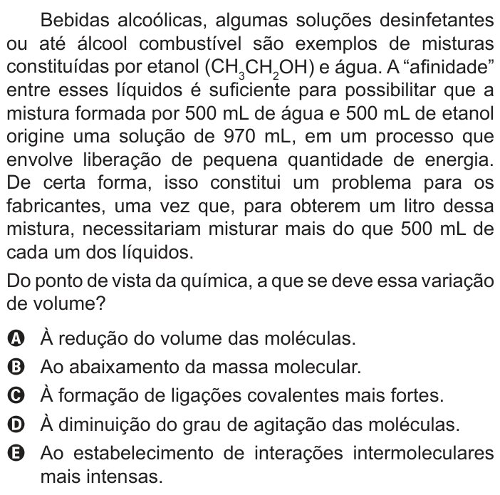 Questão 112 no caderno Azul do ENEM PPL 2022